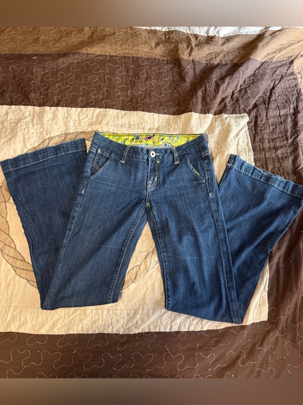 Miss Me Women's Dark Blue Wide-Leg Jeans